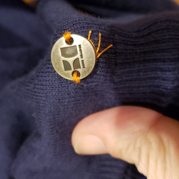 Boss orange by hugo boss blue lightweight sweater wool blend - Picture 3 of 8